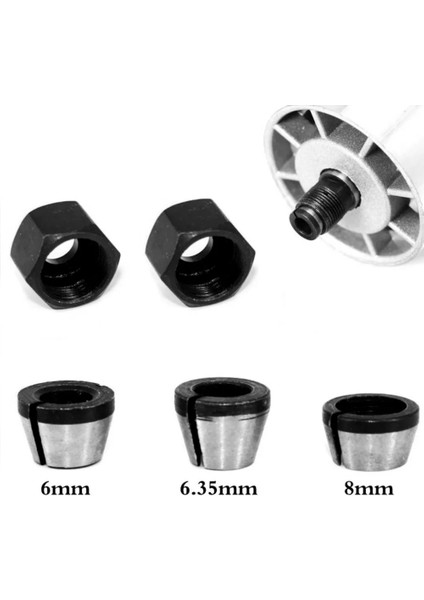 5 Adet/takım Shank Freze Kesicisi Collet Chuck Gravür Kırpma Freze Kesicisi Ahşap Freze Uçları 1/4 ''6mm 6.35MM 8mm (Yurt Dışından)