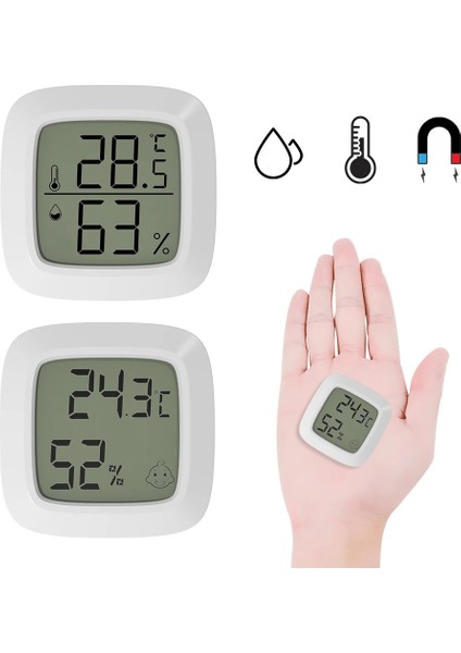 B Tipi Mini LCD Dijital Higrometre Termometre Kapalı Elektronik Sıcaklık Nem Ölçer Sensör Ölçer Hava Istasyonu Higrometro (Yurt Dışından) fiyatları
