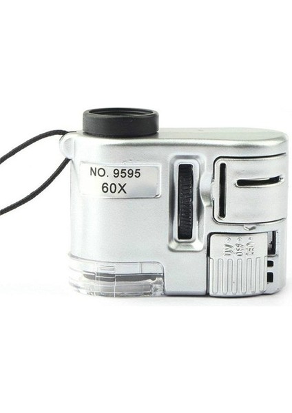 60X Mini 60X LED Uv Işık Cep Mikroskop Takı Büyüteç Büyüteç Taşınabilir El Büyüteç Para Dedektörü (Yurt Dışından)