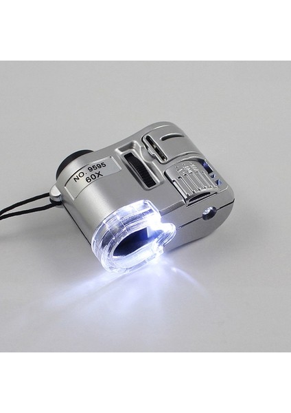 60X Mini 60X LED Uv Işık Cep Mikroskop Takı Büyüteç Büyüteç Taşınabilir El Büyüteç Para Dedektörü (Yurt Dışından) fiyatları