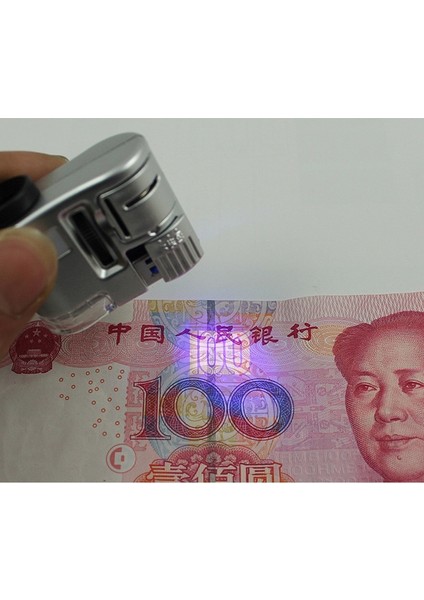 60X Mini 60X LED Uv Işık Cep Mikroskop Takı Büyüteç Büyüteç Taşınabilir El Büyüteç Para Dedektörü (Yurt Dışından) fırsatları