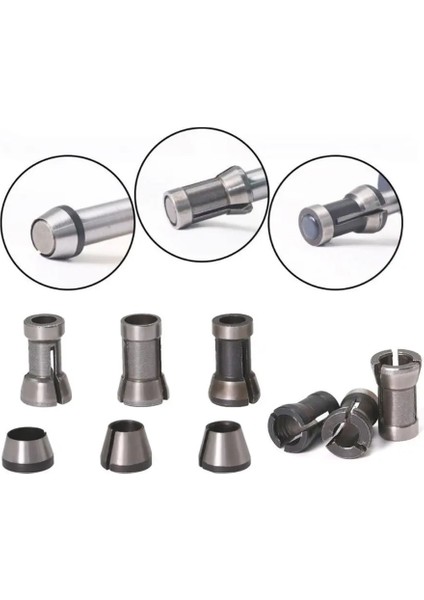 3 Adet 6 8 6.35 1 Takım 1/4 ''6mm 6.35MM 8mm Shank Freze Kesicisi Collet Chuck Gravür Kırpma Freze Kesicisi Ahşap Freze Uçları Ağaç Işleme (Yurt Dışından) indirimleri