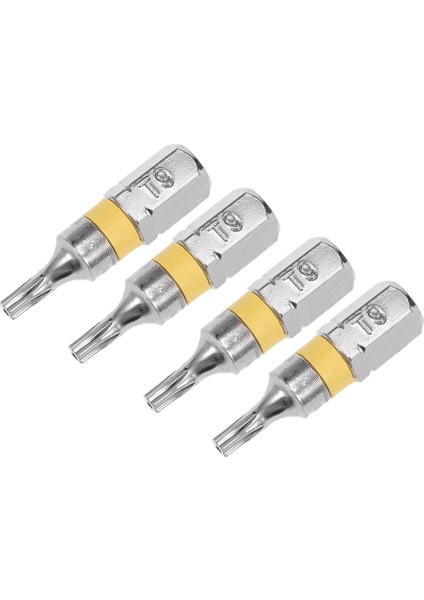 Sarı T9 Uxcell 4 Adet S2 T6/9/10/15/20/25/30/40 Güvenlik Torx Tornavida Uçları, 1/4 "hex Shank 25MM Uzun, Farklı Renkler, Dıy El Aletleri (Yurt Dışından)