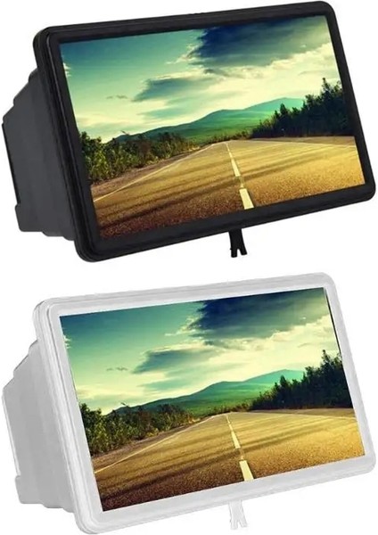 B 8.5 ''cep Telefonu Ekran Büyüteç 1.5x 3D Stereoskopik Masaüstü Abs Akıllı Telefon Amplifikatör Hd Amplifikatör Masa Film Video Standı (Yurt Dışından) modelleri