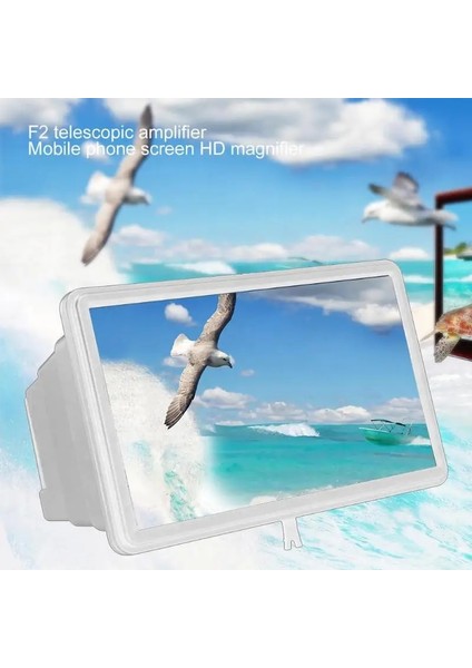 B 8.5 ''cep Telefonu Ekran Büyüteç 1.5x 3D Stereoskopik Masaüstü Abs Akıllı Telefon Amplifikatör Hd Amplifikatör Masa Film Video Standı (Yurt Dışından) fırsatları