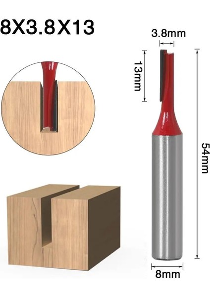 8X10X20 1 Adet 8mm Shank Yüksek Kaliteli Düz/dado Yönlendirici Bit Seti 12MM Çaplı Ahşap Kesme Aleti (Yurt Dışından)