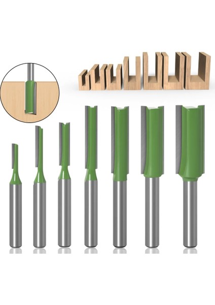 02 1 Adet 1/4 "6.35MM 6mm Shank Freze Kesicisi Ahşap Oyma Saplı Tek, Çift Flüt Düz Bit Freze Kesicisi Tungsten Karbür (Yurt Dışından) fiyatları