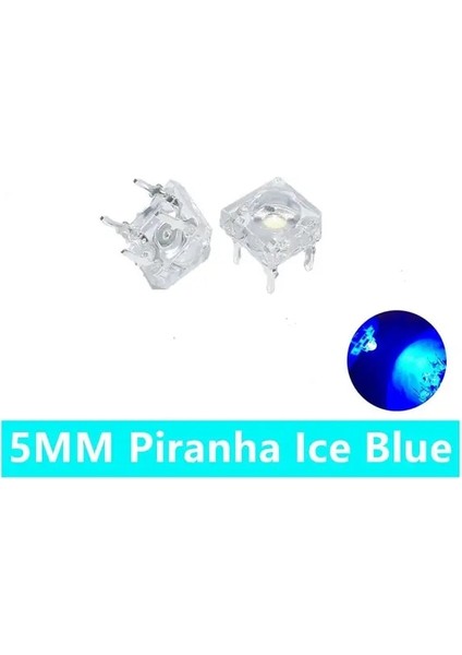 Buz Mavisi 50 Adet 5mm F5 Piranha LED Beyaz Kırmızı Turuncu Amber Şeffaf 5mm LED Diyot Işık Yayan Diyotlar 4-Pin Piranha LED Diodos Parlaklık (Yurt Dışından)