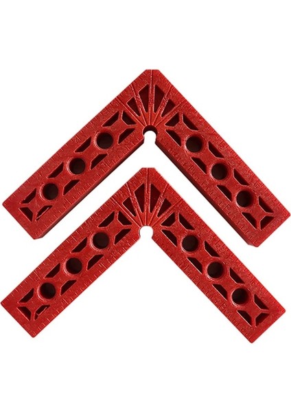 2 Adet Kırmızı Cetvel 100MM Ağaç Işleme Kare Köşe Sıkma Cetvel Sağ Açı Ahşap Ekleme 90 Derece L-Şekilli Yardımcı Fikstür Pozisyoner Klipleri (Yurt Dışından)