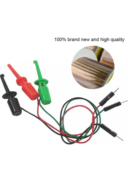 3 Adet 3 Adet Kanca Tipi Test Klipsi Probları Enstrümantasyon Elektronik Test Için Transistör Test Cihazı Erkek Kafa Dupont Hattı Tamir Araçları (Yurt Dışından)
