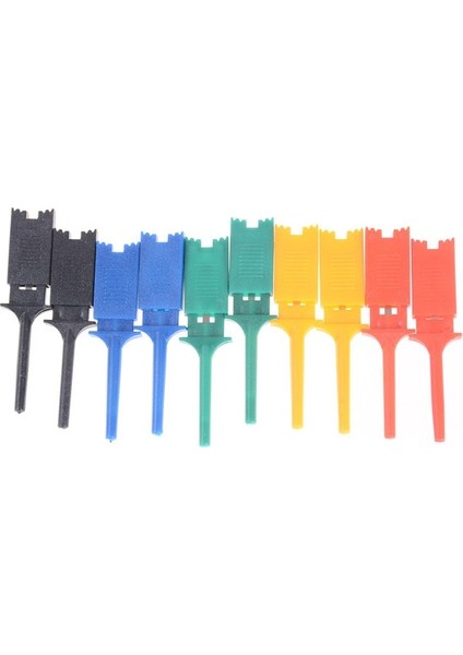 10 Adet 10/5 Adet/takım Test Kanca Smd Ic 6 Renk Klip Grabbers Test Probu Elektronik Test Kapmak Timsah Klip Kanca Testi Klip (Yurt Dışından)