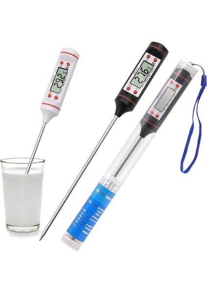 Beyaz Mutfak Dijital Barbekü Gıda Termometresi Et Kek Şeker Kızartma Izgara Yemek Ev Pişirme Termometre Ölçer Fırın Termometre Aracı (Yurt Dışından) indirimleri