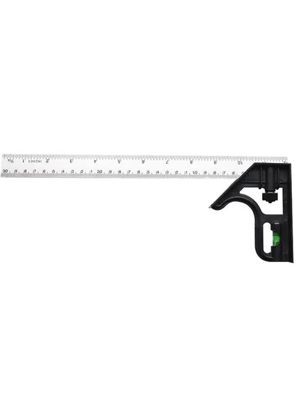 12 Inç Ayarlanabilir Kombinasyon Kare/dik Açı Cetvel 45/90 Derece Kabarcık Seviye Ölçer Ölçme Aletleri Ağaç Işleme Için (Yurt Dışından)