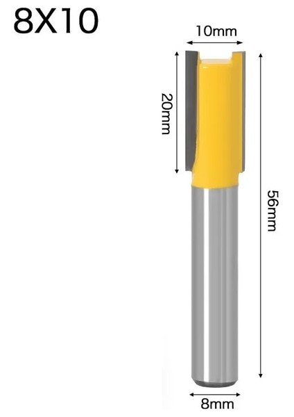 10MM 1 Adet 8mm Shank Gömme Trim Yönlendirici Bit Düz Yönlendirici Bit Shank Alt Ahşap Temizleme Ucu Freze Kesicisi Ağaç Işleme Araçları (Yurt Dışından)
