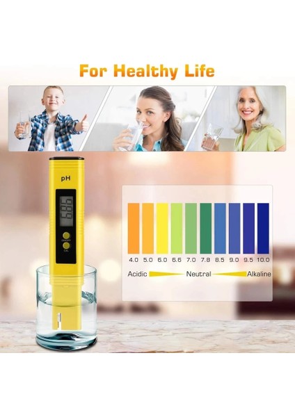 Sarı Ph Metre 0.01 Yüksek Hassasiyetli Su Kalitesi Test Cihazı 0-14 Uygun Akvaryum Yüzme Havuzu Ev Içme Suyu (Yurt Dışından) modelleri