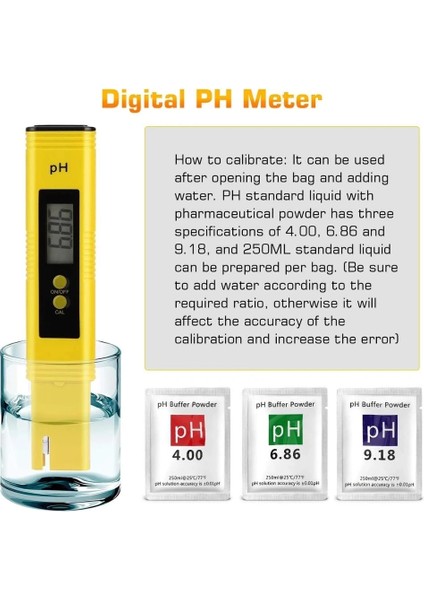 Sarı Ph Metre 0.01 Yüksek Hassasiyetli Su Kalitesi Test Cihazı 0-14 Uygun Akvaryum Yüzme Havuzu Ev Içme Suyu (Yurt Dışından) fırsatları