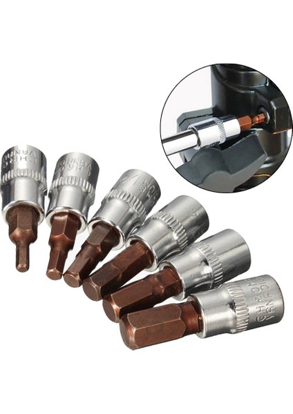1 Adet H6 1 Adet Altıgen Başlı Tornavida Bit 1/4 Inç Sürücü Soket Adaptörü El Aletleri H3 H4 H5 H6 H7 H8 Tornavida Uçları (Yurt Dışından)