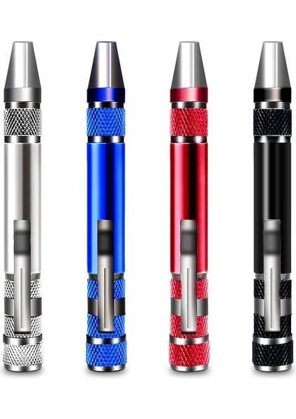 Kırmızı Taşınabilir Çok Fonksiyonlu 8 In 1 Cep Hassas Mini Tornavida Bit Kalem Alüminyum Alaşımlı Tamir Aletleri Seti El Aletleri Setleri Torx (Yurt Dışından)
