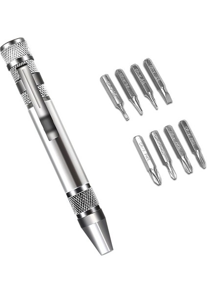 Kırmızı Taşınabilir Çok Fonksiyonlu 8 In 1 Cep Hassas Mini Tornavida Bit Kalem Alüminyum Alaşımlı Tamir Aletleri Seti El Aletleri Setleri Torx (Yurt Dışından)
