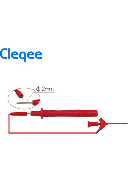 Aksesuarlar Kırmızı Cleqee P1511B 2mm Dişi Fiş - Dahili Yaylı Test Kancası Probu Awg Test Ucu Kiti Dijital Multimetre Probunu Bağlayabilir (Yurt Dışından) modelleri