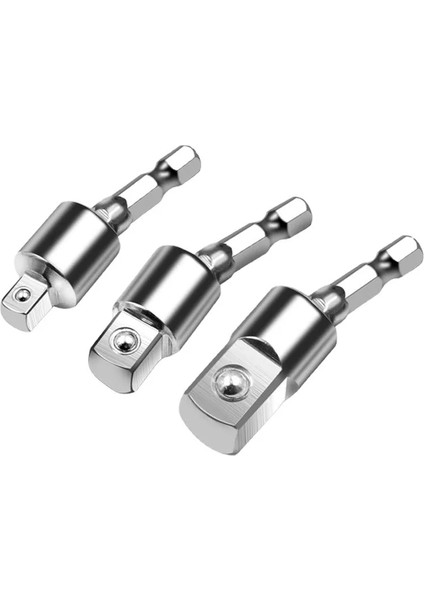 3 Adet 1 P Elektrikli Matkap Soket Adaptörü Darbeli Sürücü Için Hex Shank ile Kare Soket Matkap Uçları Dönebilen Uzatma 1/4 "3/8" 1/2" (Yurt Dışından) fiyatları