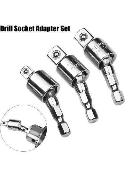 3 Adet 1 P Elektrikli Matkap Soket Adaptörü Darbeli Sürücü Için Hex Shank ile Kare Soket Matkap Uçları Dönebilen Uzatma 1/4 "3/8" 1/2" (Yurt Dışından) fırsatları