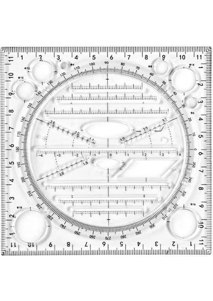 Siyah Dönebilen Çizim Cetveli Öğrenci Matematiksel Stereo Geometri Sanat Tasarım Şablonu (Yurt Dışından)