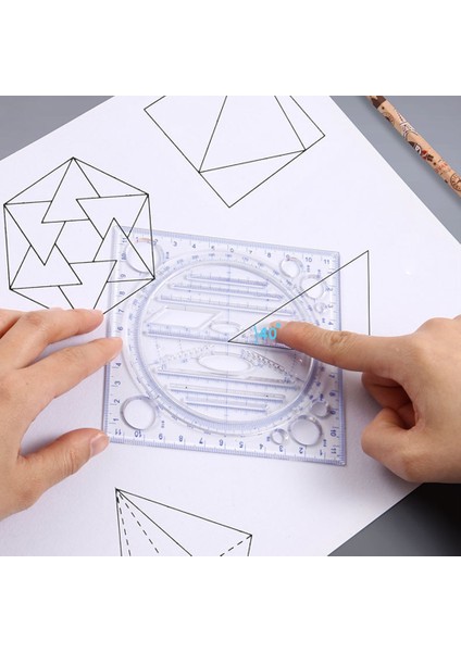 Siyah Dönebilen Çizim Cetveli Öğrenci Matematiksel Stereo Geometri Sanat Tasarım Şablonu (Yurt Dışından) indirimleri
