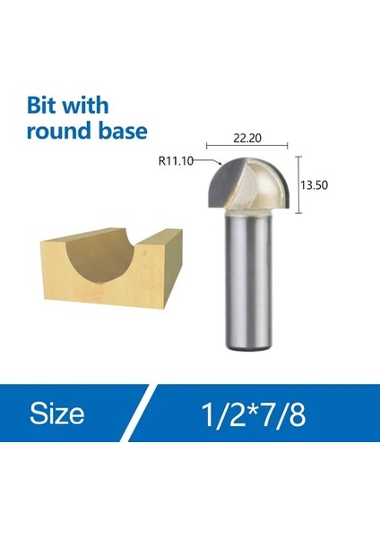 24MM 1/2 Shank Karbür Freze Ahşap Cnc Makinesi Için Katı Karbür Koy Kutusu Yönlendirici Bit (Yurt Dışından)