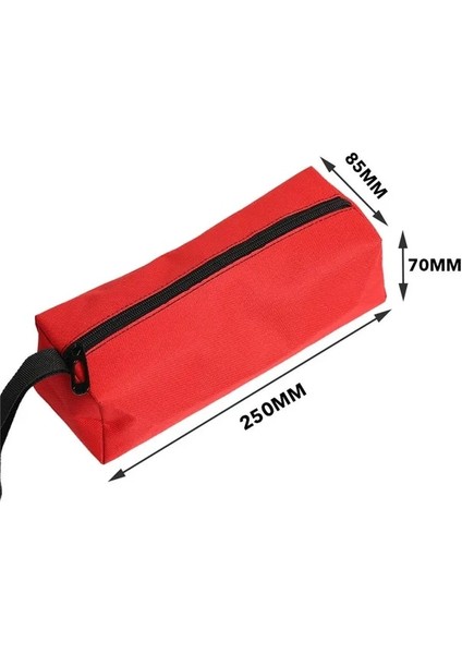 Kırmızı 25X8.5X7 cm 1 Adet El Alet Çantası Küçük Vidalar Çivi Matkap Ucu Metal Parçalar Alet Çantaları Su Geçirmez Kanvas Alet Çantası Organizatör (Yurt Dışından)