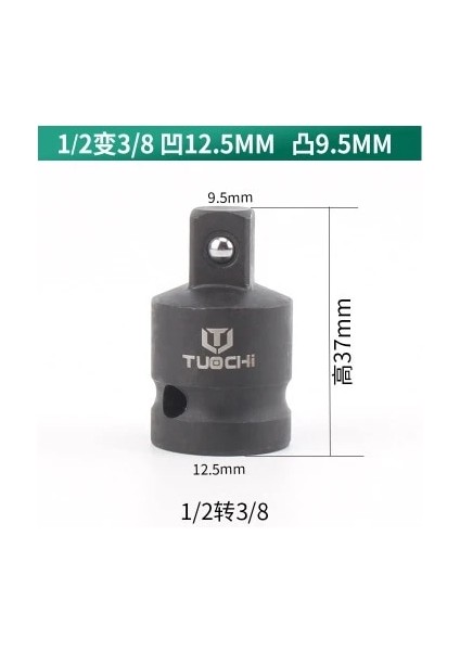 12TO38 Soket Dönüştürücü Adaptör Redüktör Seti 1/2 Ila 3/8 3/8 Ila 1/4 3/4 Ila 1/2 Darbe Soket Adaptörü Araba Bisiklet Için Garaj Tamir Aracı (Yurt Dışından)