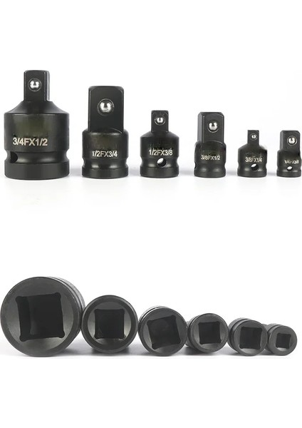 12TO38 Soket Dönüştürücü Adaptör Redüktör Seti 1/2 Ila 3/8 3/8 Ila 1/4 3/4 Ila 1/2 Darbe Soket Adaptörü Araba Bisiklet Için Garaj Tamir Aracı (Yurt Dışından)
