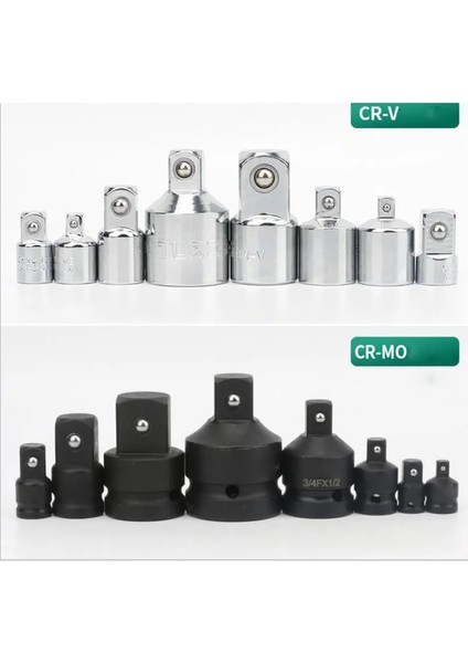 Açık Gri Cr-Mo Darbe Soket Adaptörü Cr-V Cırcır Anahtarı Soket Dönüştürücü 1/2 Ila 3/8 3/8 Ila 1/4 3/4 Ila 1/2 Sürücü Araba Tamir Araçları Için (Yurt Dışından)