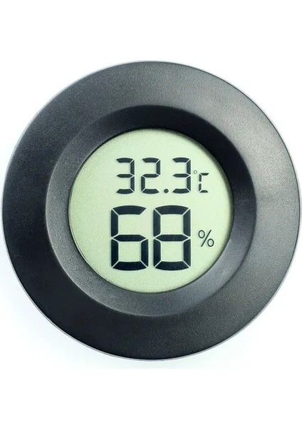 Siyah 2ın1 Termometre Higrometre Mini LCD Dijital Sıcaklık Nem Ölçer Dedektörü Thermograph Kapalı Oda Enstrüman (Yurt Dışından)