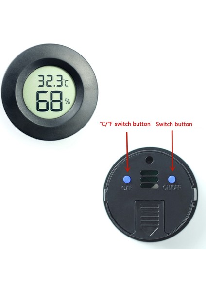 Siyah 2ın1 Termometre Higrometre Mini LCD Dijital Sıcaklık Nem Ölçer Dedektörü Thermograph Kapalı Oda Enstrüman (Yurt Dışından) modelleri