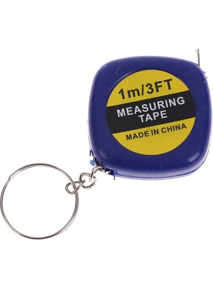 Stil 1-Bl 1m/3ft Geri Çekilebilir Paslanmaz Çelik Cep Ölçüm Cetveli Mezura Anahtarlık (Yurt Dışından)