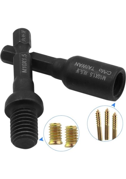 Siyah M10X1.5 Urann 1 Adet M6 M8 M10 6.35MM Altıgen Somun Sürücü Lokma Uçları Anahtarı Tornavida Hex Soket Bit Tornavida Kolu Araçları (Yurt Dışından)