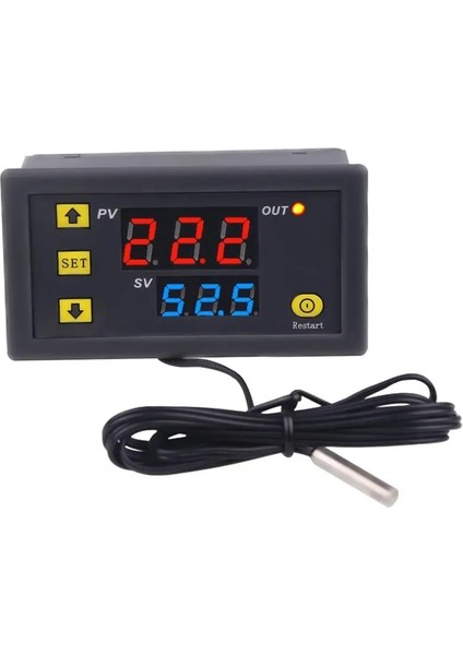 Ac 110-220V W3230 Mini Dijital Sıcaklık Kontrol Cihazı 12V 24V 220V Termostat Regülatörü Isıtma Soğutma Kontrolü Termoregülatör Sensörlü (Yurt Dışından)