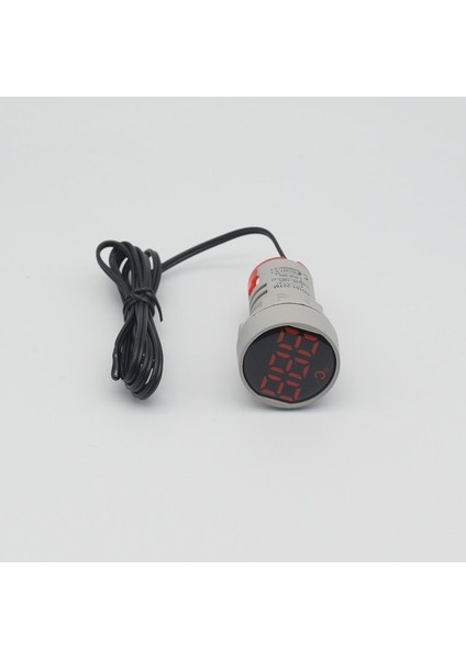 Kırmızı -20-+199°C Sıcaklık Yuvarlak Panel LED Dijital Ekran Sıcaklık Ölçer AC50-380V Mini Test Cihazı Dedektör Ölçer Elektrikli (Yurt Dışından)