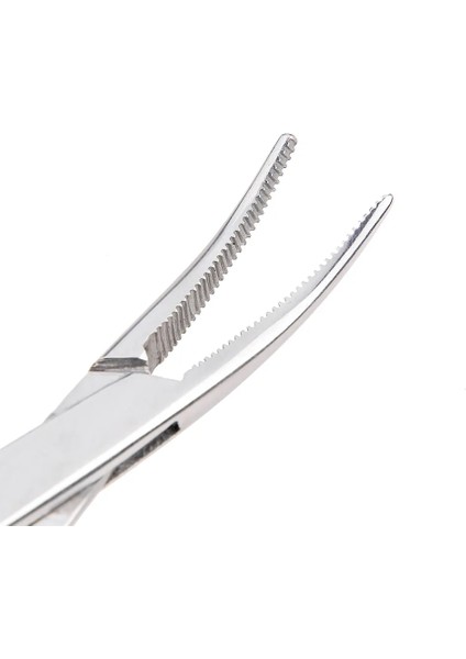 Kavisli 18 cm Paslanmaz Çelik Kavisli Uç ve Düz Uçlu Forseps Kilitleme Kelepçesi Hemostatik Forseps Arteriyel Forseps Kelepçe Balık Oltası Pense (Yurt Dışından)