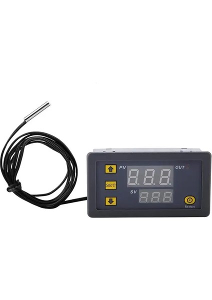 W3230 24V Dijital Ekranlı Termostat W3230, Problu ve LCD LED Ekranlı, Sıcaklık Kontrol Anahtarı Minyatür Sıcaklık Kontrol Panosu (Yurt Dışından)