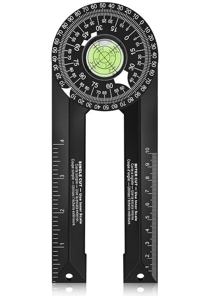 Kalem Olmadan Gönye Testere Iletki Cetvel Kalem ile Dijital Iletki 360 Derece Açı Bulucu Inklinometre Ölçme Aracı Ağaç Işleme Aleti (Yurt Dışından)