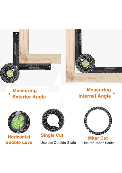 Kalem Olmadan Gönye Testere Iletki Cetvel Kalem ile Dijital Iletki 360 Derece Açı Bulucu Inklinometre Ölçme Aracı Ağaç Işleme Aleti (Yurt Dışından) modelleri