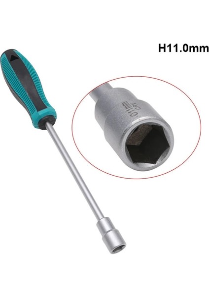H11.0MM 3MM-14MM Metal Altıgen Soket Sürücü Anahtarı Tornavida Somun Anahtarı Nutdriver Araba Oto Tamir El Aracı Tornavida Parafusadeira (Yurt Dışından)