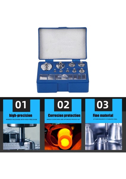17 Adet Krom Kaplama Takı Ölçeği 10MG-100G Doğru Gram Kalibrasyon Ağırlıkları (Yurt Dışından) fiyatları
