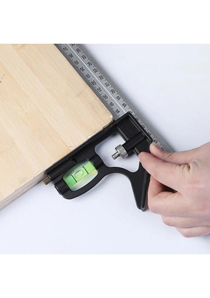 1 Adet 300MM Ayarlanabilir Kombinasyon Kare Açı Cetvel Paslanmaz Çelik Kumpas Kabarcık Seviyesi Ağaç Işleme Ölçme Aracı Su Terazisi (Yurt Dışından) modelleri