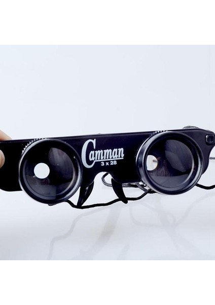 Bir Büyüteç Gözlük Tarzı Balıkçılık Optik Dürbün Teleskop Yürüyüş Konser Futbol Oyunu Açık Siyah (Yurt Dışından)