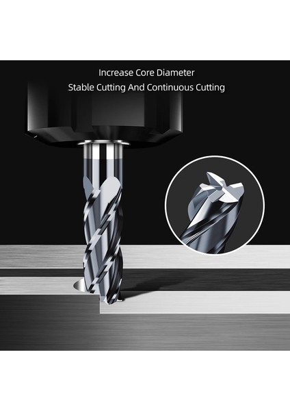 D4XD4X50L 1 Adet HRC45 4f Takım Gözü HRC45 4 Flüt Karbür Freze Kesici Uç Frezeler Cnc Işleme Metal Işleme Alaşım Kaplama Düz Freze 1 2 3 5 6 7 8 10MM (Yurt Dışından)