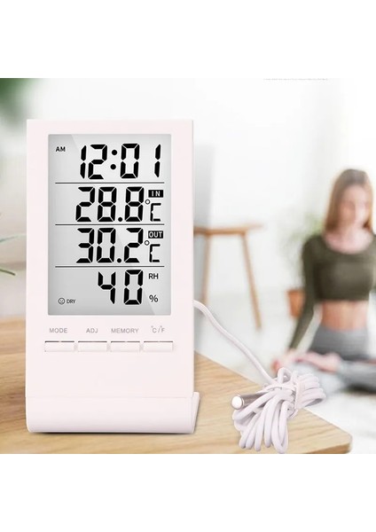 Beyaz Yeni LCD Dijital Sıcaklık Nem Ölçer Arka Işık Ev Kapalı Elektronik Higrometre Termometre Hava Istasyonu Bebek Odası (Yurt Dışından) indirimleri