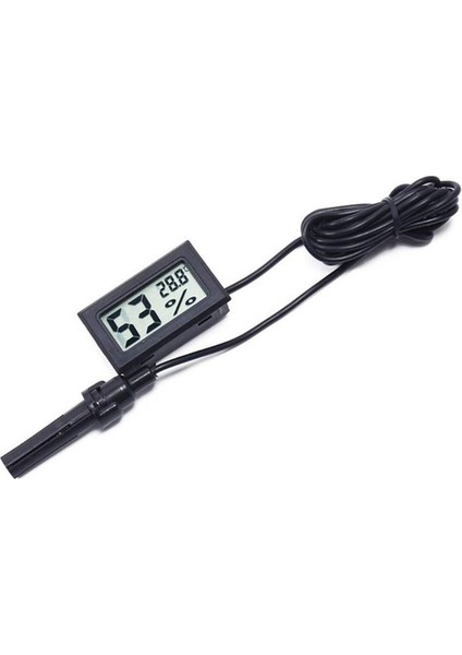 Sıcaklık Nem 1.5 M Kapalı Açık Mini Dijital LCD Sıcaklık Sensörü Test Cihazı Nem Ölçer Termometre Higrometre Ölçer 1 M Su Geçirmez Prob (Yurt Dışından)